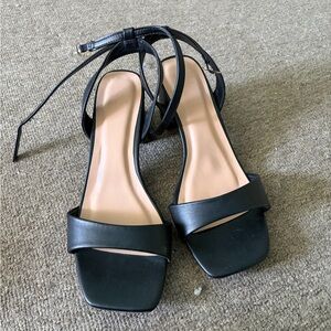 a new day Black Strappy Heels